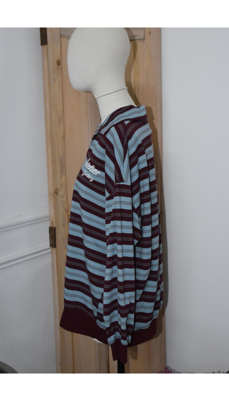 Polo Rayé Bordeaux NINO Noho - 2 | Accueil