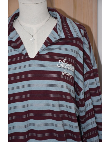 Polo Rayé Bordeaux NINO Noho - 3 | Accueil