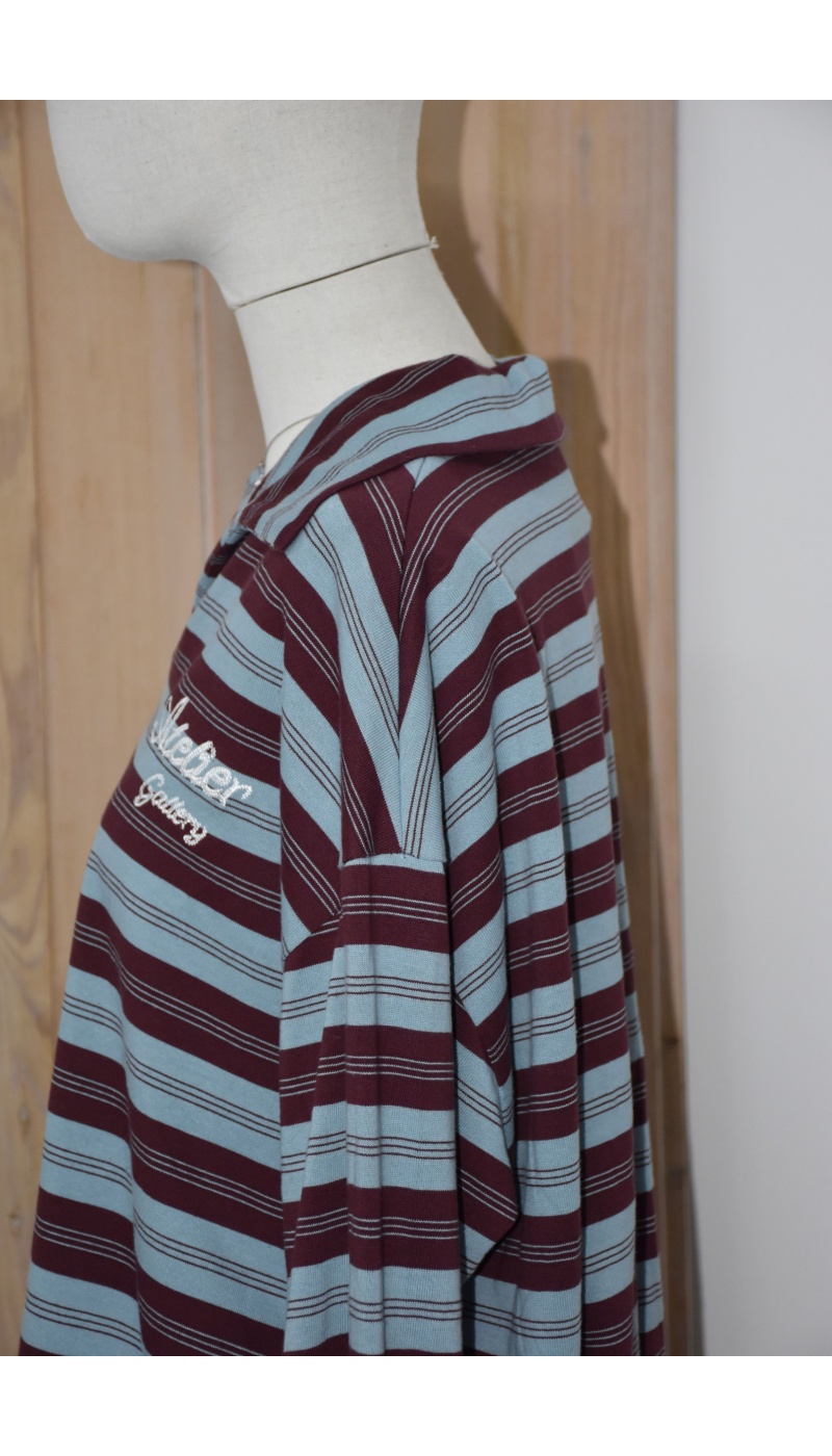 Polo Rayé Bordeaux NINO Noho - 4 | Accueil