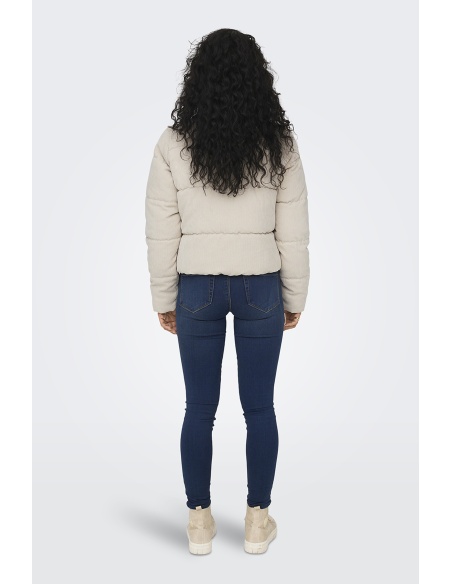 Ecru Ribbed Down Jacket ONLNEWDOLLY ONLY - 2 | WOMEN