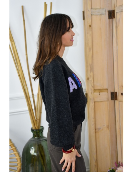 Pull Gris Amour GABI