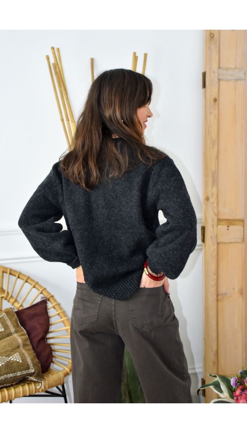 OLIVIA MODA AMOUR GRIS PULL FEMME