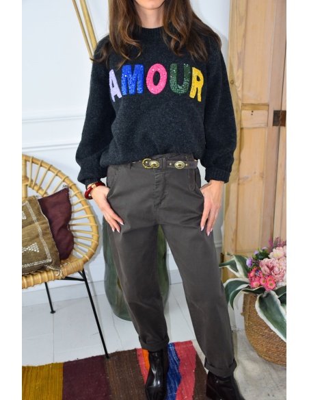Pull Gris Amour GABI