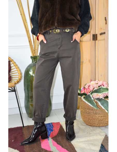 SEE YOU AGAIN SARL AROMA UNI MARRON PANTALON FEMME