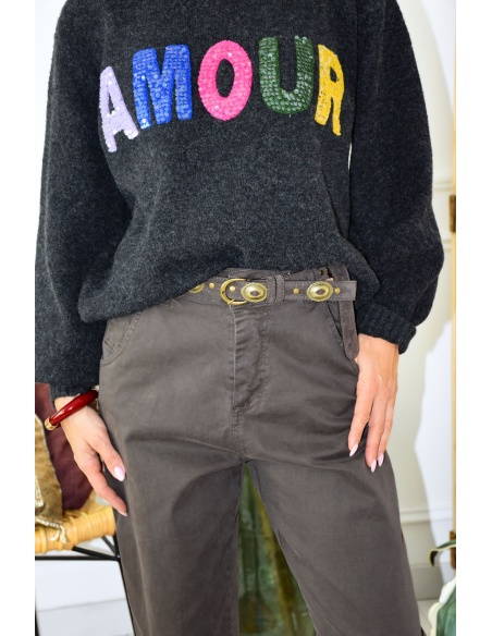 SEE YOU AGAIN SARL AROMA UNI MARRON PANTALON FEMME