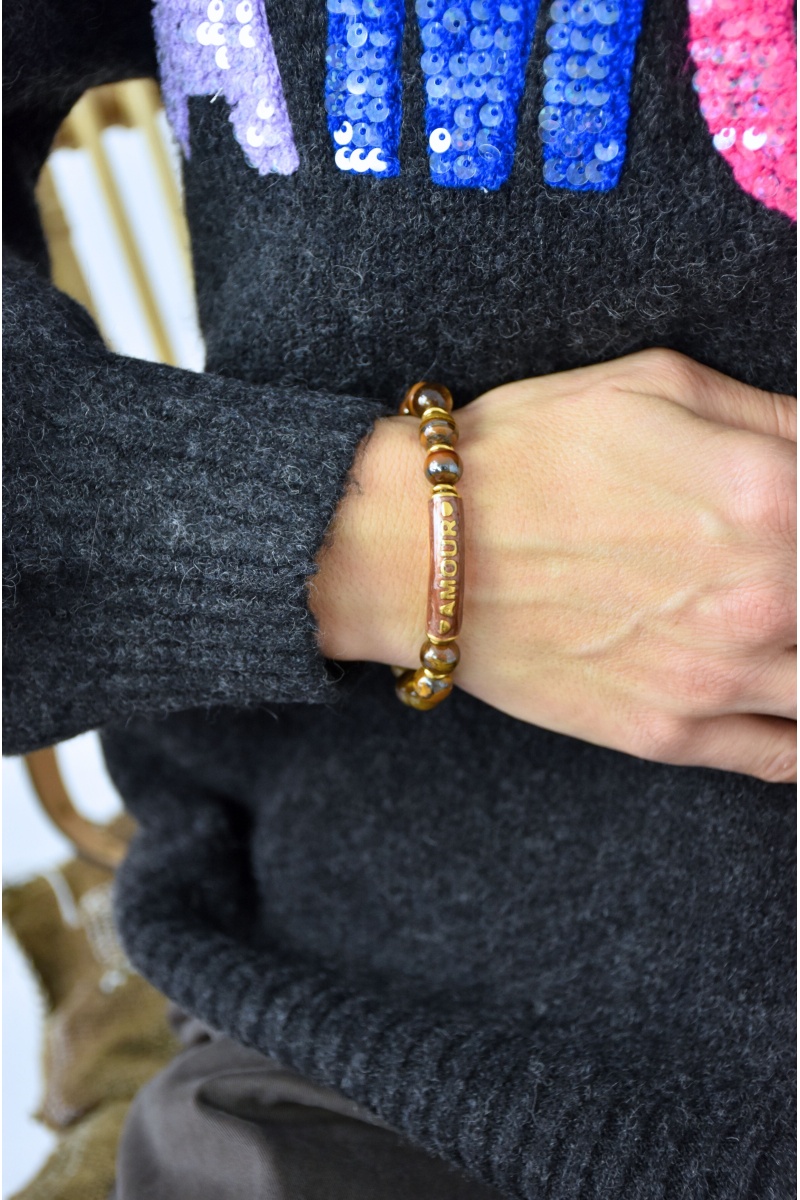 Bracelet Amour Marron JENNY