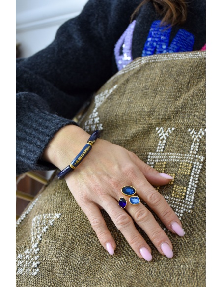 only one barcelona STRASS BLEU BAGUES