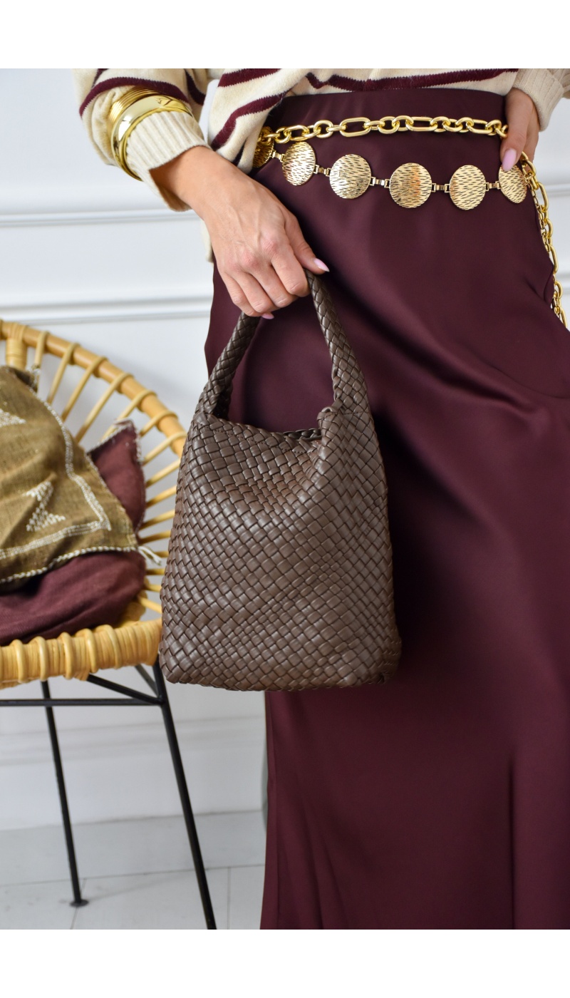 Sac Tressé Chocolat POPPY