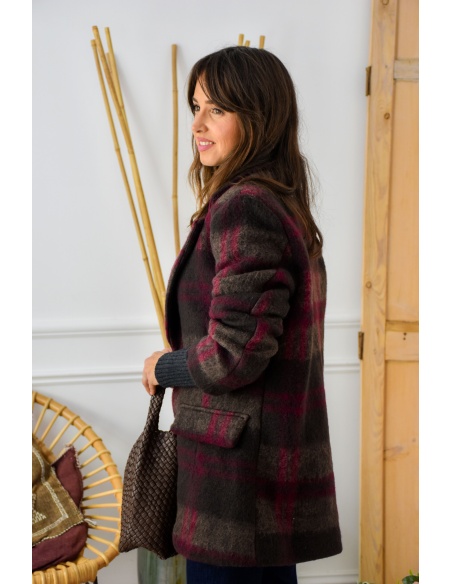 Blazer Carreaux Bordeaux JOHANNA