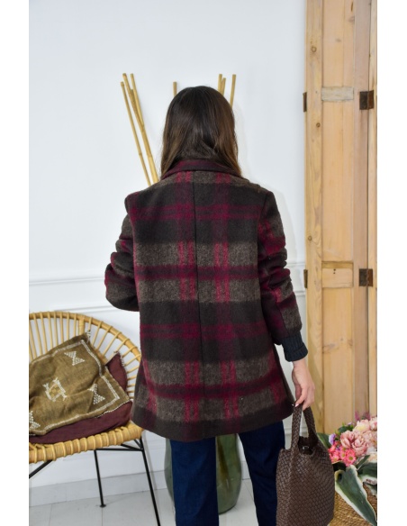 Blazer Carreaux Bordeaux JOHANNA