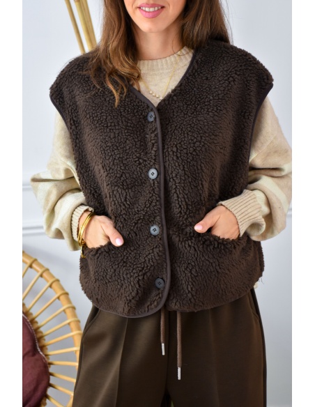 Gilet Moumoute Marron ALMA