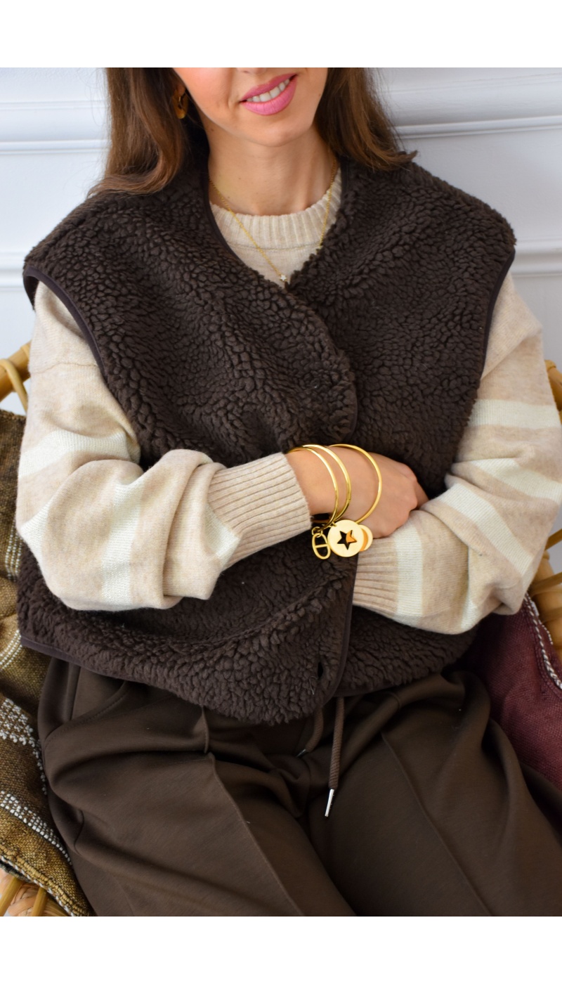 Gilet Moumoute Marron ALMA