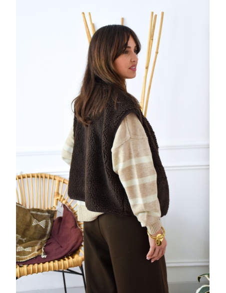 Gilet Moumoute Marron ALMA