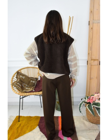 PRESSPLAY SANS M MARRON GILET FEMME