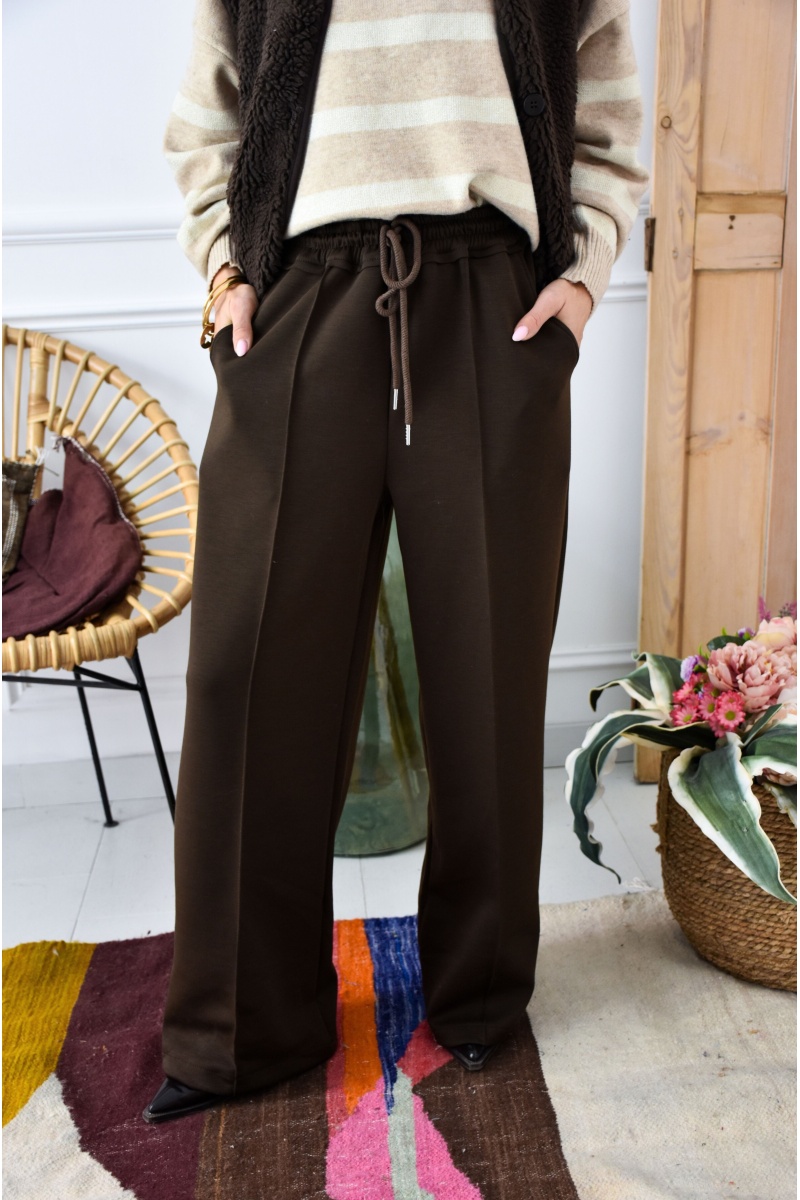 Pantalon Large Chocolat ILONA
