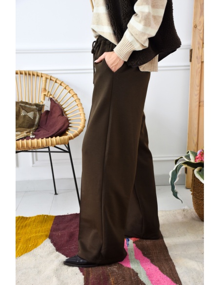 Pantalon Large Chocolat ILONA