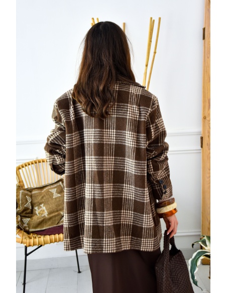 Blazer Carreaux Marron MARGARET