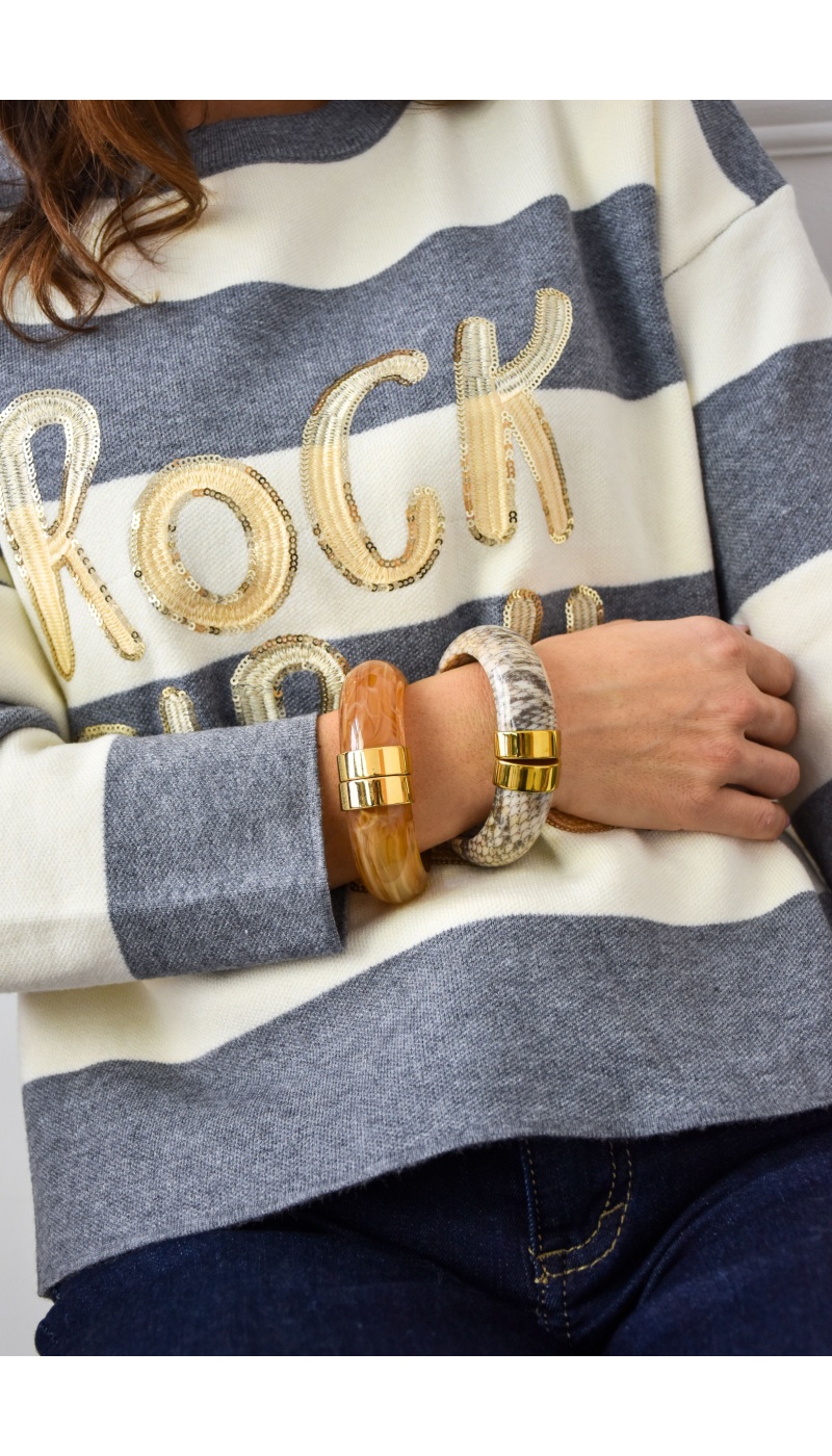 ALICIA Python Gold Cuff Noho - 2 | SALE