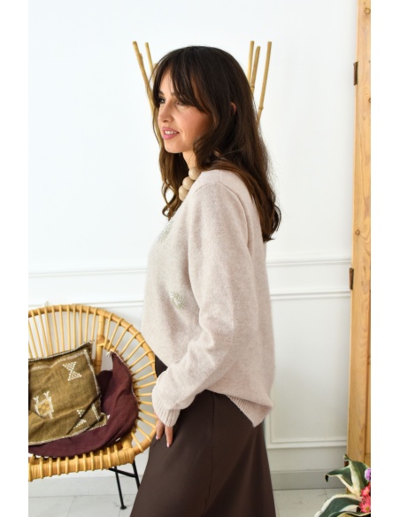 Pull Maille Beige JOELLE