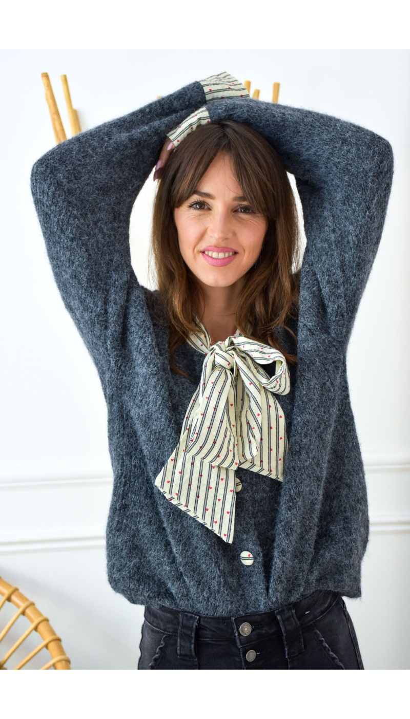 Pull Coeur Gris NELL