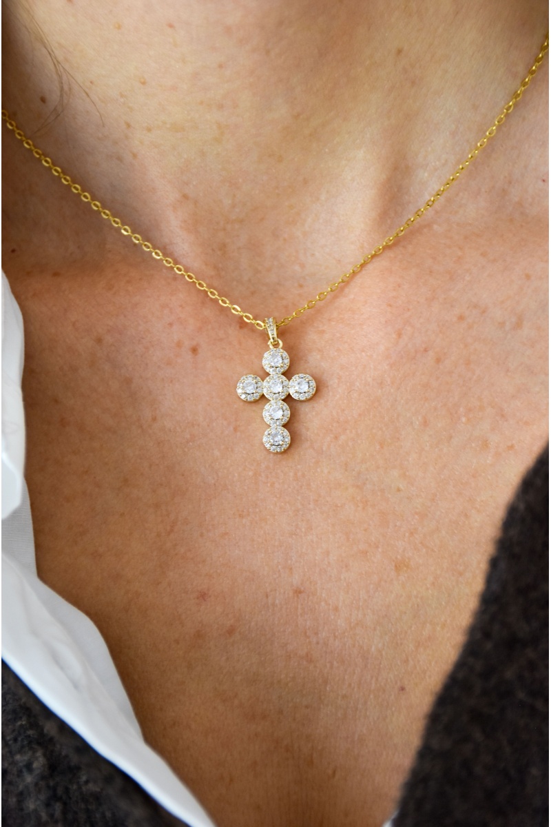 Collier Croix Doré LOUNA 2