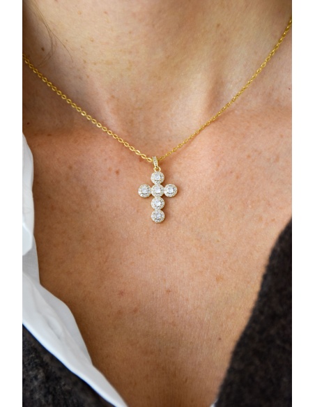 Collier Croix Doré LOUNA