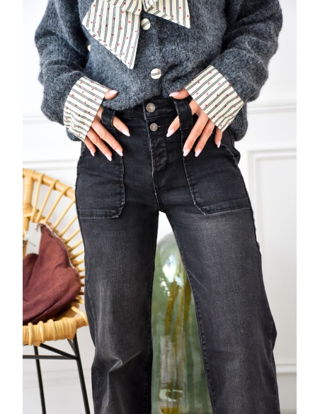 new2000  GRIS JEANS FEMME