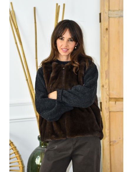 KESSLY SANSMA CHOCO VESTES FEMME