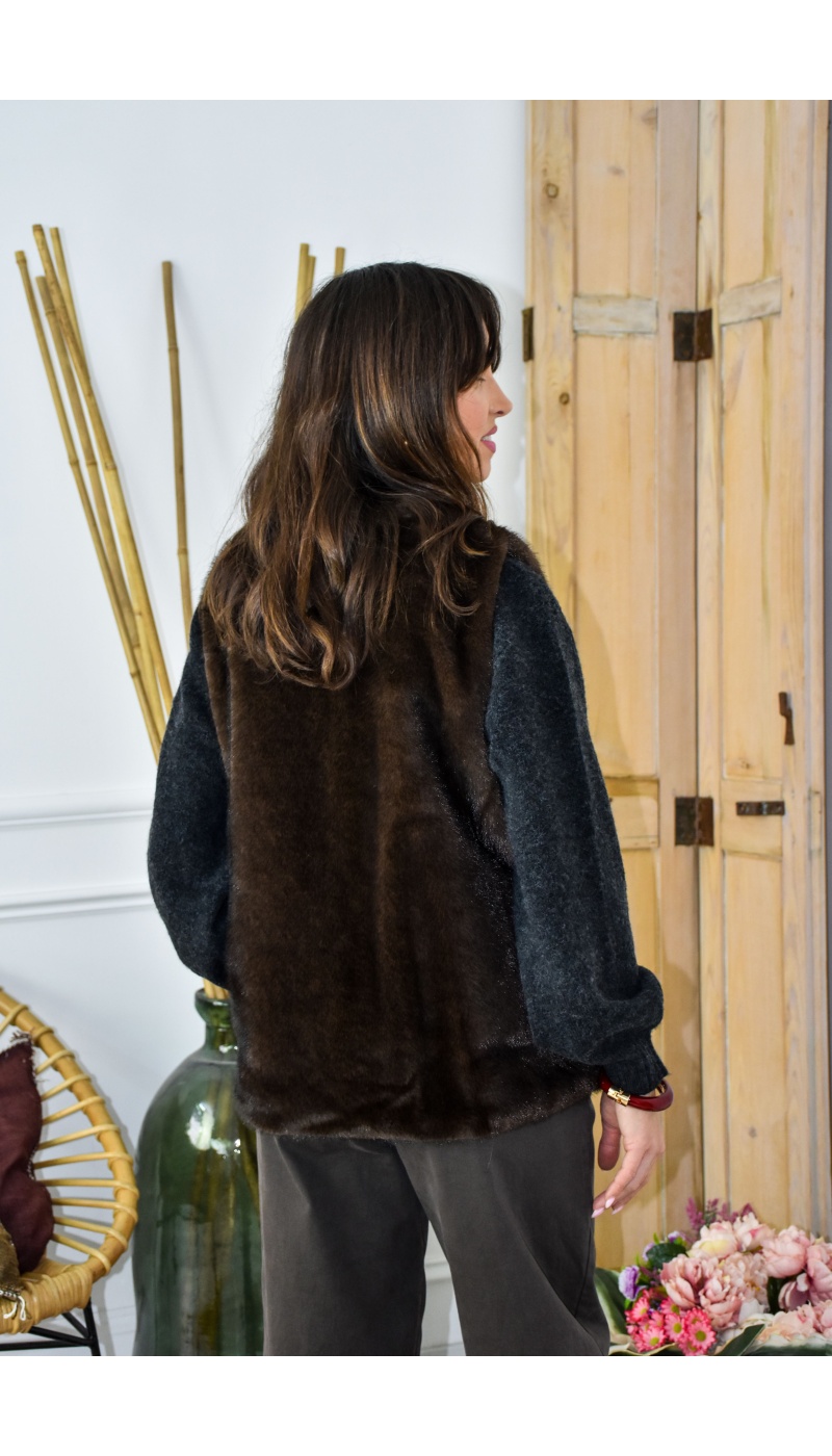 KESSLY SANSMA CHOCO VESTES FEMME