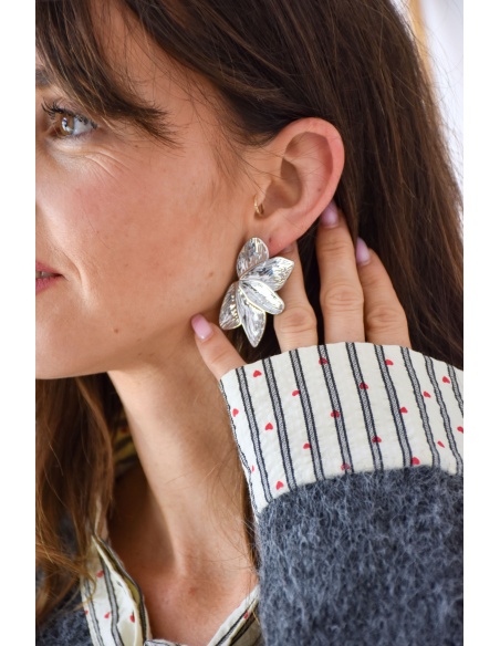 Boucles Fleurs Argent VERA