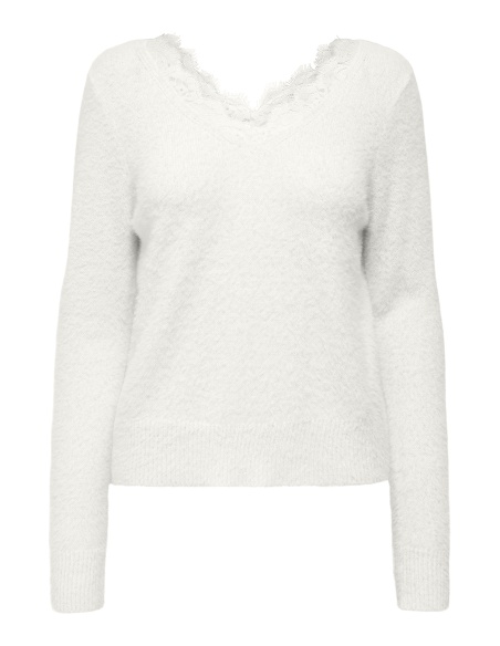 Pull Dentelle Blanc ONLPIUMO