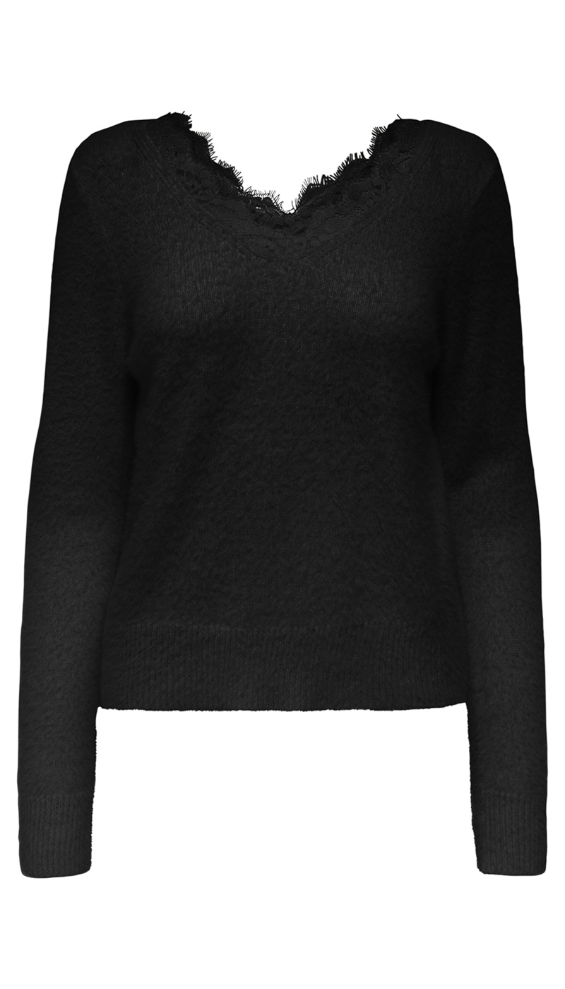 Pull Dentelle Noir ONLPIUMO