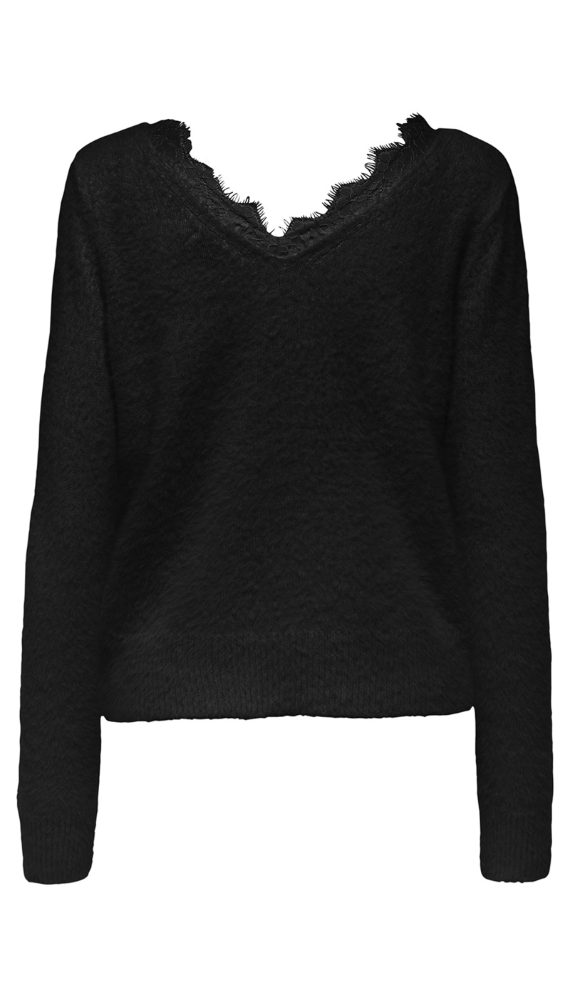 Pull Dentelle Noir ONLPIUMO