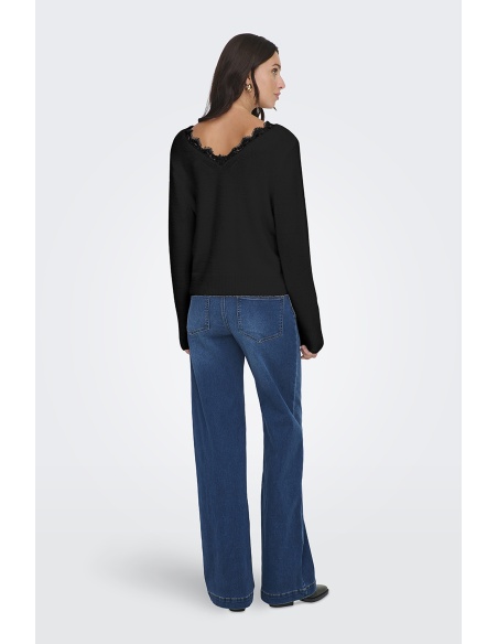 Pull Dentelle Noir ONLPIUMO