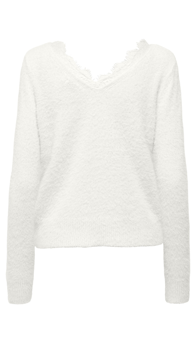 Pull Dentelle Blanc ONLPIUMO