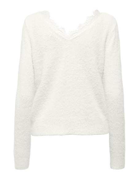 Pull Dentelle Blanc ONLPIUMO