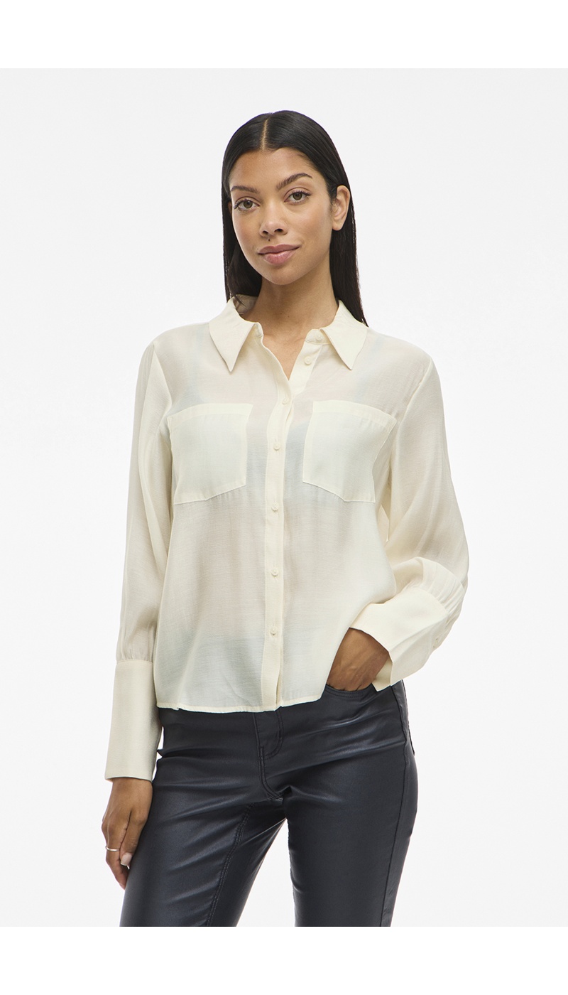 Chemisier Satiné Ecru VIMALOA