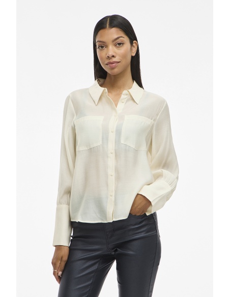 Chemisier Satiné Ecru VIMALOA