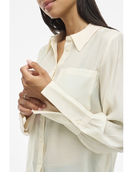 Chemisier Satiné Ecru VIMALOA