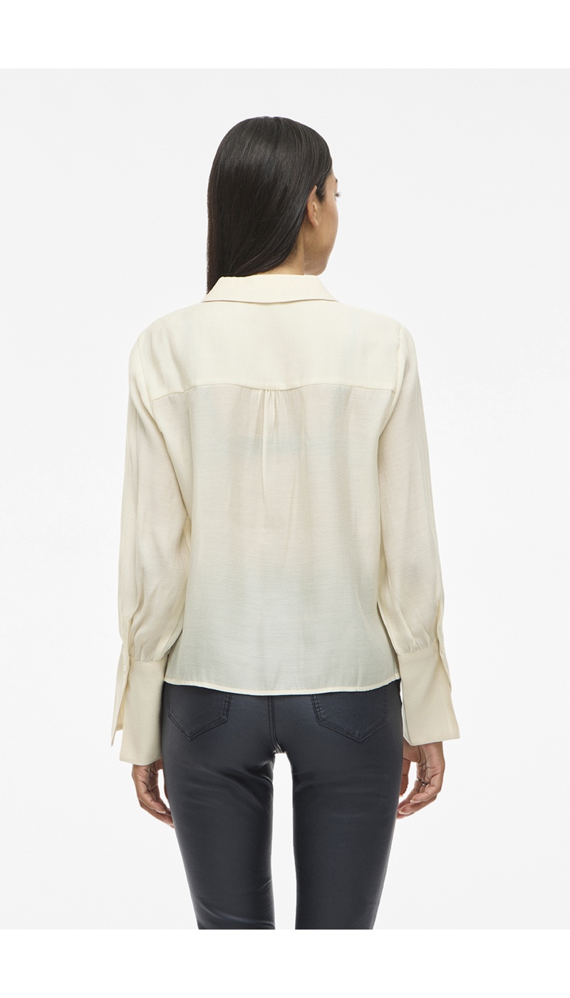 Chemisier Satiné Ecru VIMALOA