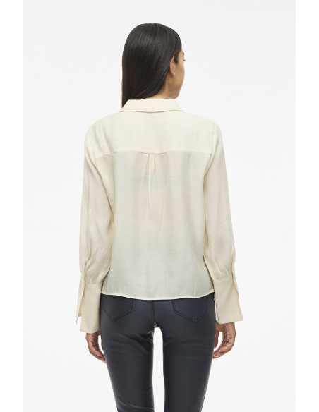 Chemisier Satiné Ecru VIMALOA