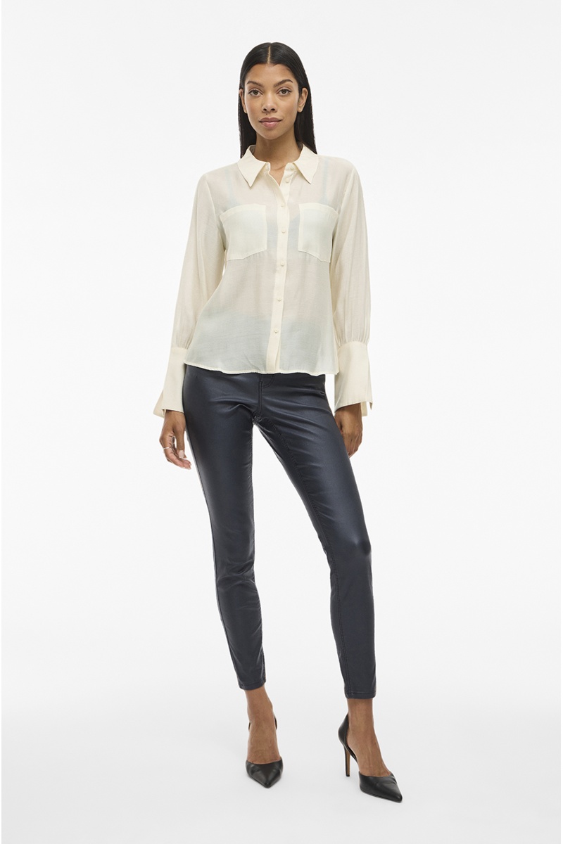 Chemisier Satiné Ecru VIMALOA