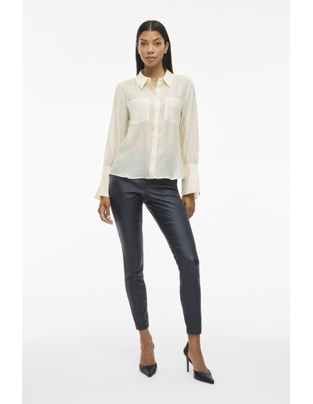 Chemisier Satiné Ecru VIMALOA
