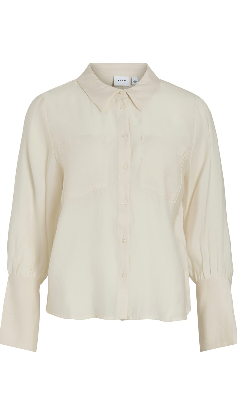 Chemisier Satiné Ecru VIMALOA