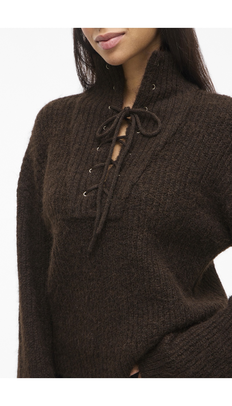 Pull Maille Marron VIGLEEBA