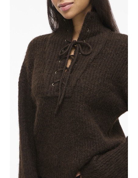 Pull Maille Marron VIGLEEBA