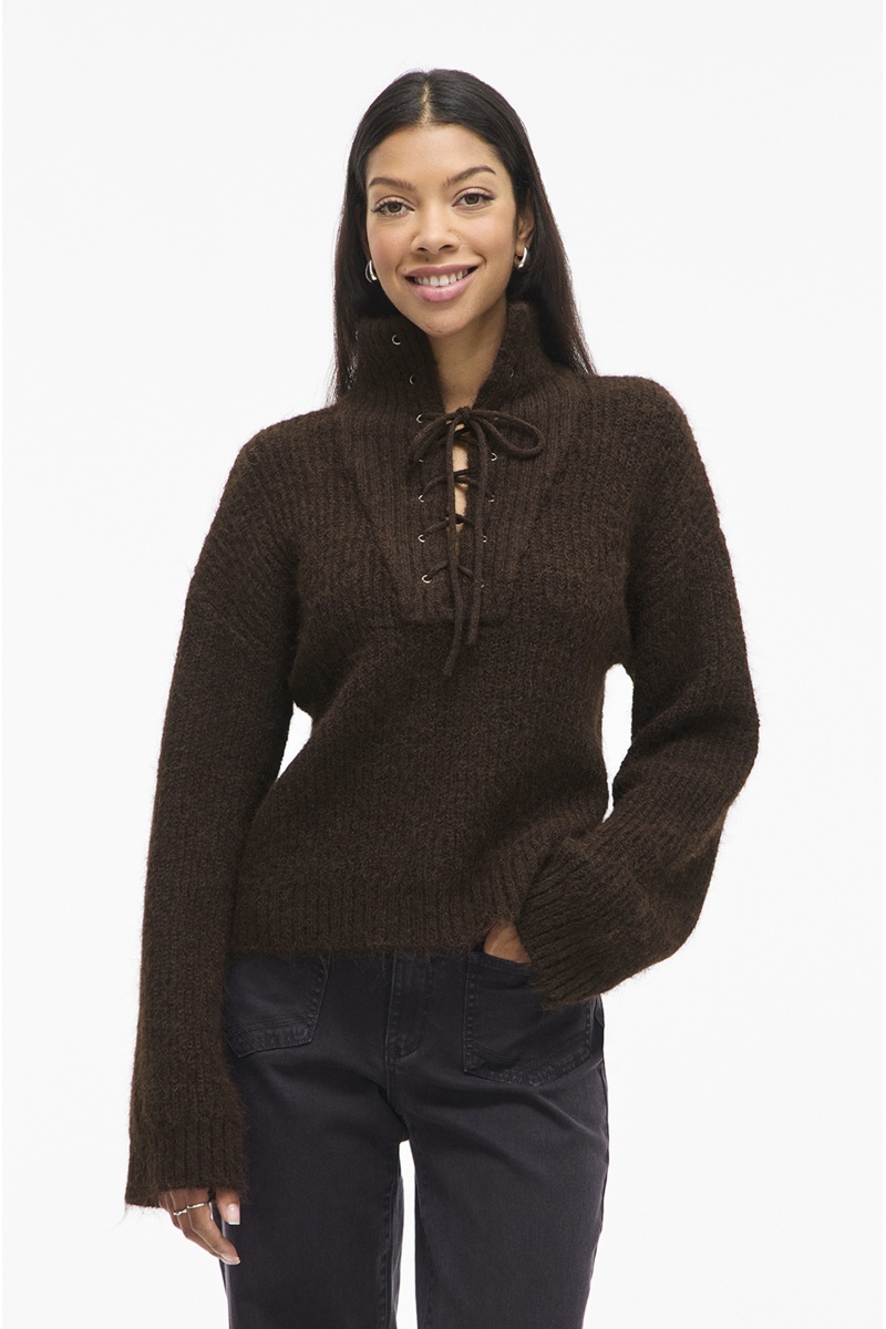 Pull Maille Marron VIGLEEBA 2
