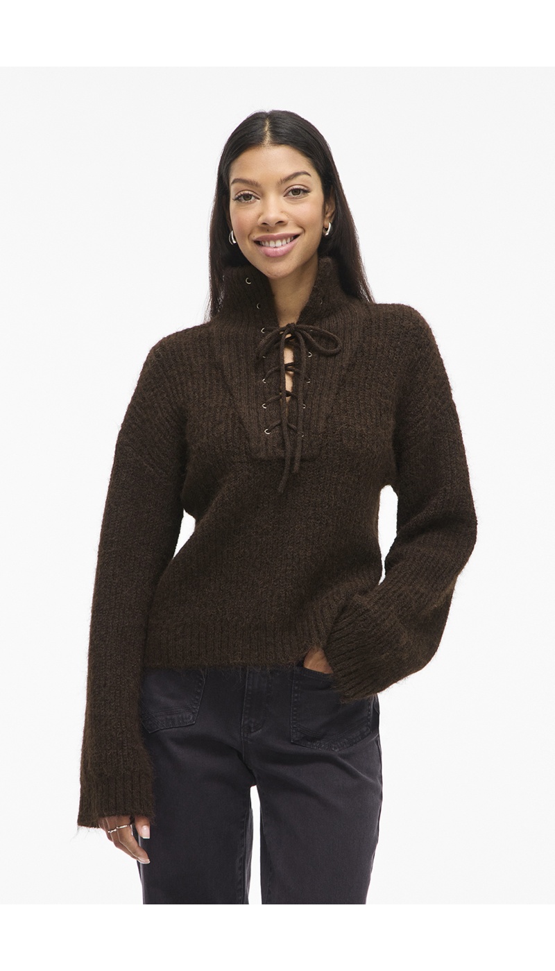 Pull Maille Marron VIGLEEBA