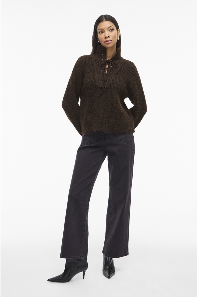 Pull Maille Marron VIGLEEBA