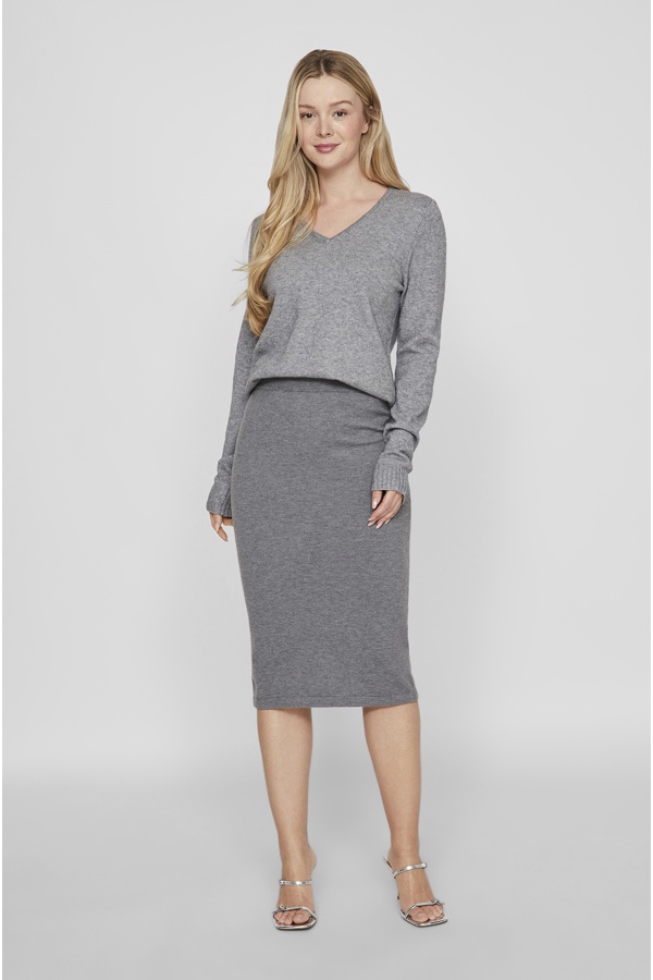 Suéter cinza de tricô VIRIL VILA - 1 | TOPS